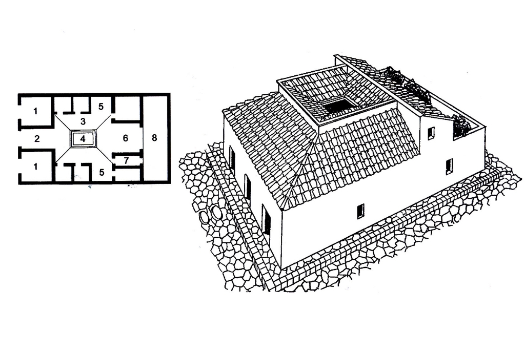 План древнеримского особняка