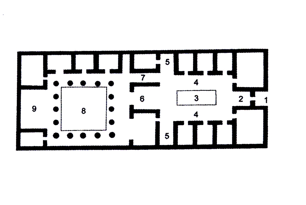 План древнеримского особняка